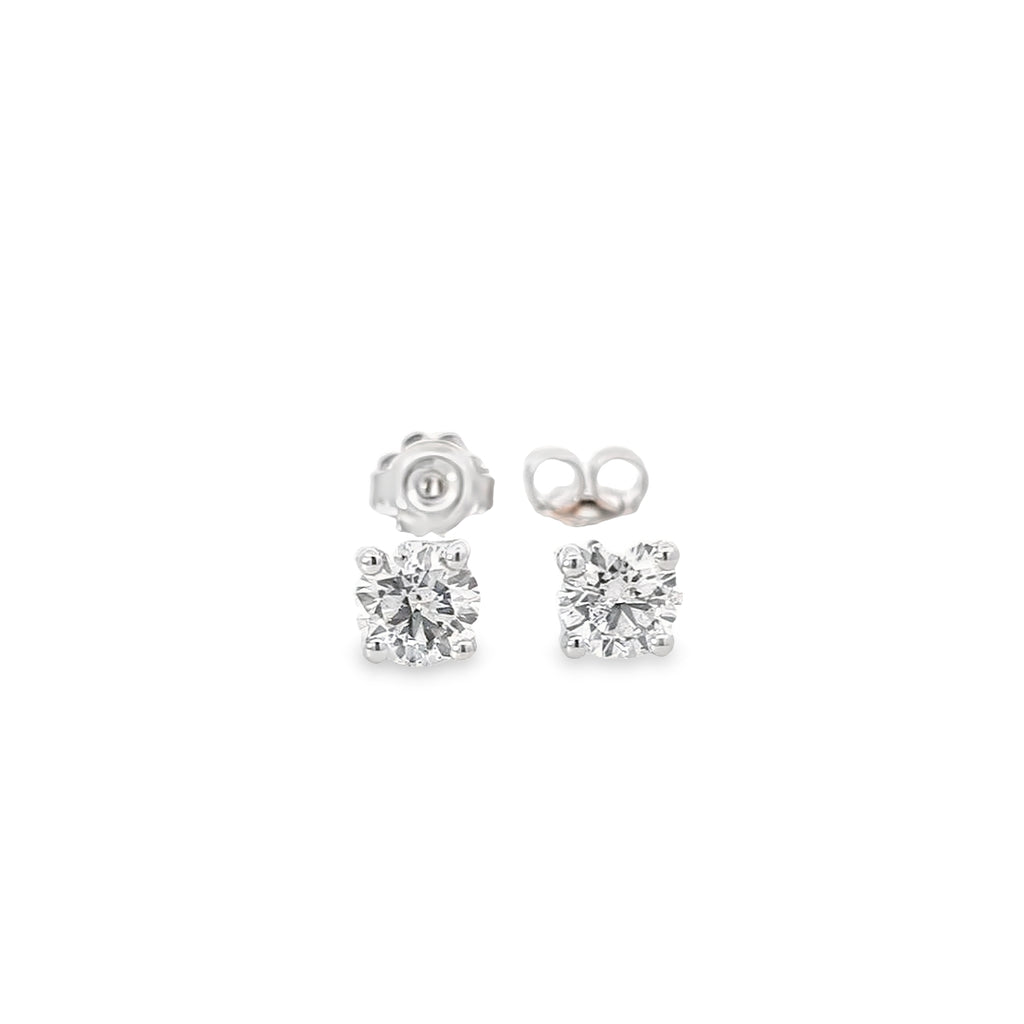 GIA 2.01ct L/SI2 Diamond Stud Earrings Set In 18ct White Gold