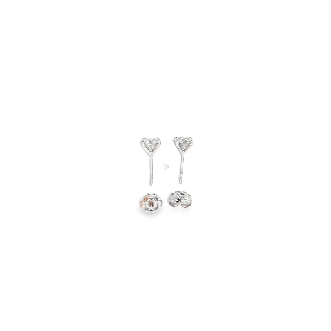 GIA 2.01ct L/SI2 Diamond Stud Earrings Set In 18ct White Gold