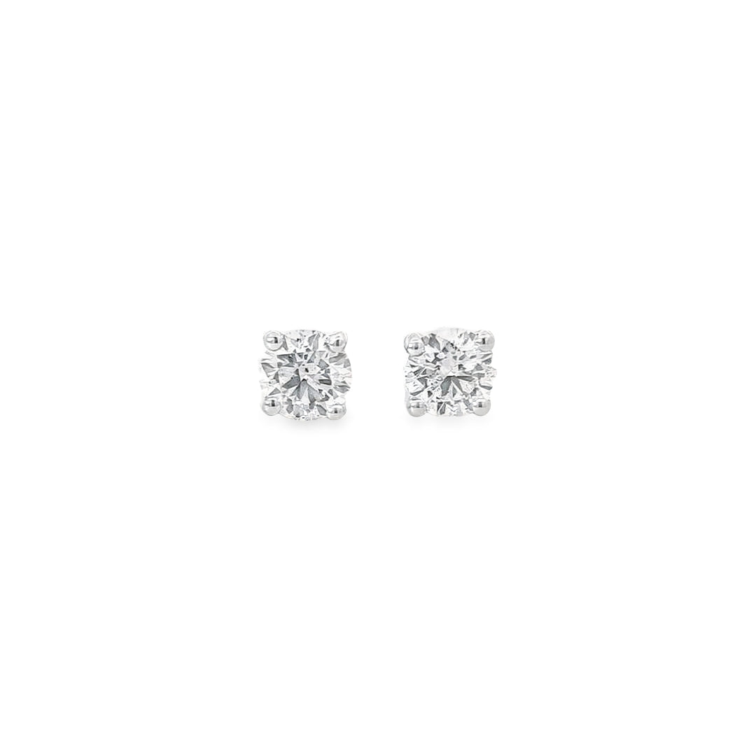 GIA 2.01ct L/SI2 Diamond Stud Earrings Set In 18ct White Gold