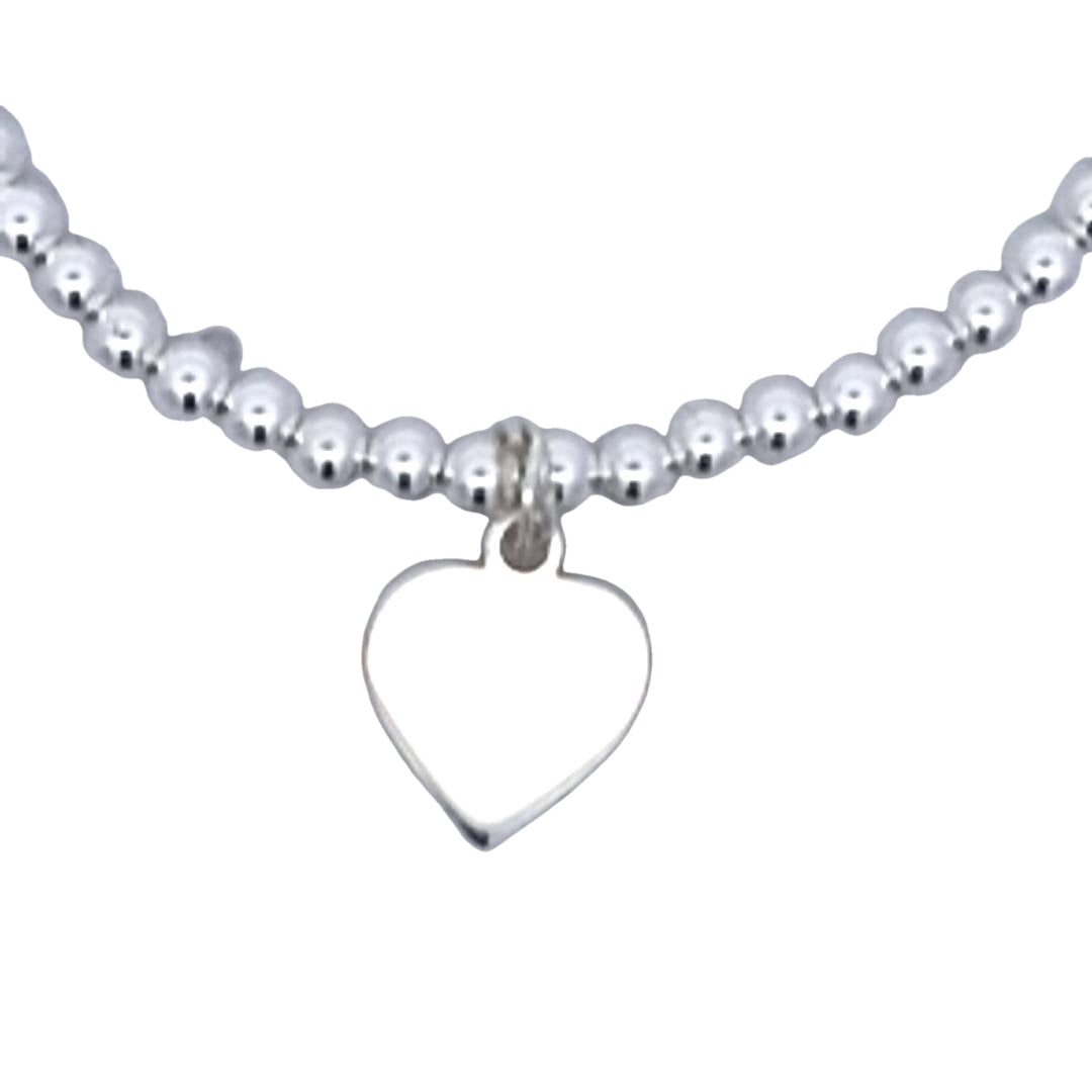 Expanding Silver Forever Love Heart Charm Bracelet (925 Silver) - Montpellier Jewellers