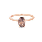GIA 1.00ct Fancy Dark Orangy Brown Oval Cut Diamond Solitaire Set in 18ct Rose Gold