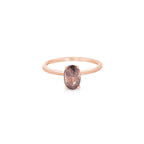 GIA 1.00ct Fancy Dark Orangy Brown Oval Cut Diamond Solitaire Set in 18ct Rose Gold