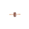 GIA 1.00ct Fancy Dark Orangy Brown Oval Cut Diamond Solitaire Set in 18ct Rose Gold