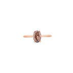 GIA 1.00ct Fancy Dark Orangy Brown Oval Cut Diamond Solitaire Set in 18ct Rose Gold