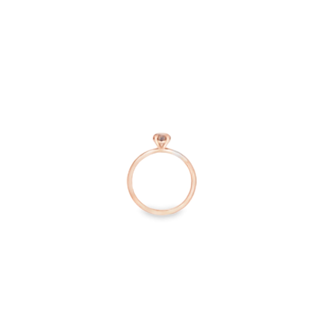 GIA 1.00ct Fancy Dark Orangy Brown Oval Cut Diamond Solitaire Set in 18ct Rose Gold