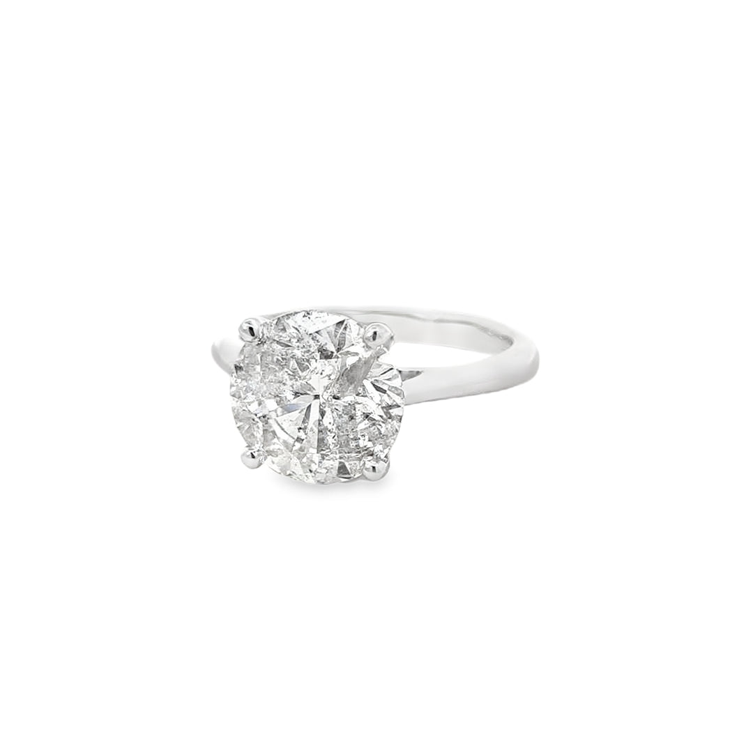 6.01ct H/I1 Round Brilliant Cut Diamond Solitaire set in Platinum - Montpellier Jewellers