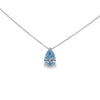 IGI 1.55ct Fancy Vivid Blue/SI1 LAB Diamond Pear Shape Pendant in Platinum