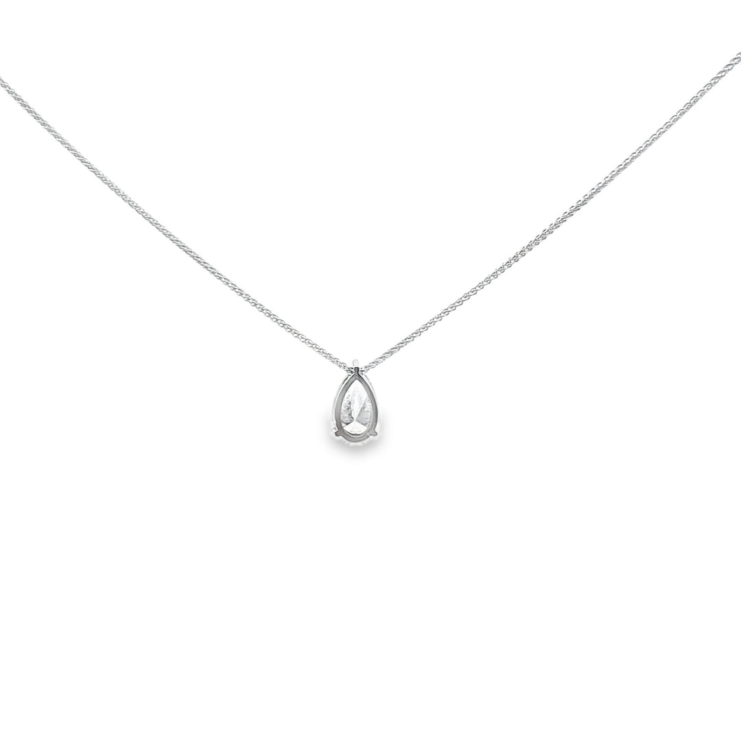 IGI 1.55ct Fancy Vivid Blue/SI1 LAB Diamond Pear Shape Pendant in Platinum
