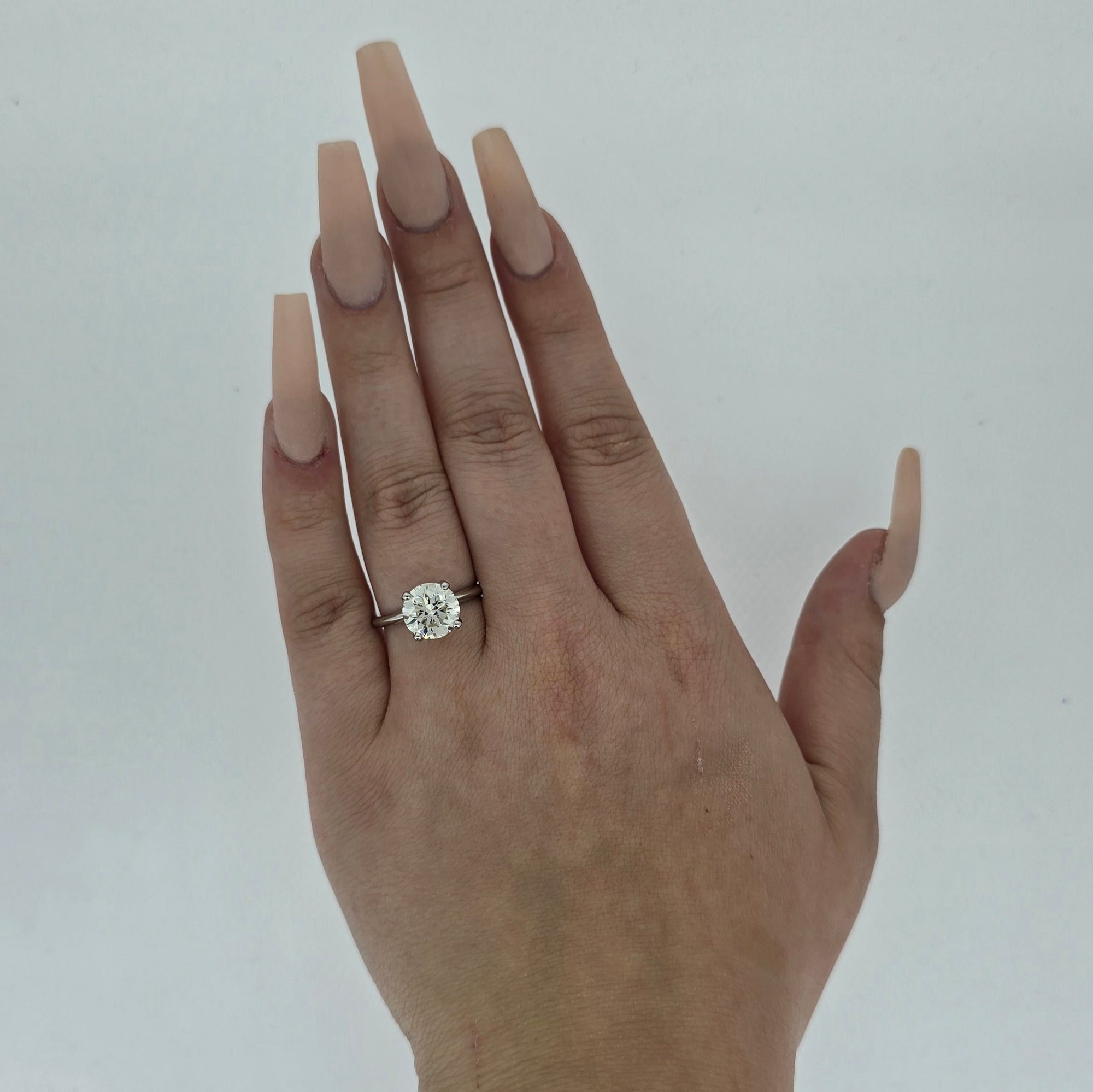 GIA 3.01ct L/SI2 Round Brilliant Cut Diamond Solitaire set in Platinum
