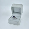 Sapphire & Diamond Fancy Halo Ring Set in Platinum