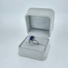 Sapphire & Diamond Fancy Halo Ring Set in Platinum