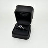 Sapphire & Diamond Halo Ring Set in Platinum