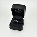 Sapphire & Diamond Halo Ring Set in Platinum