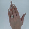 GIA 2.20ct Fancy Yellow-Green Radiant Cut Diamond Halo Ring Set in 18ct White Gold