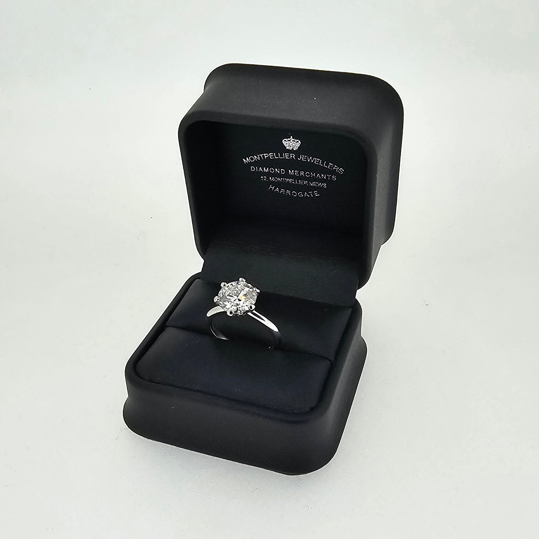 IGI 3.03ct D/VVS2 LAB Diamond Solitaire set in Platinum