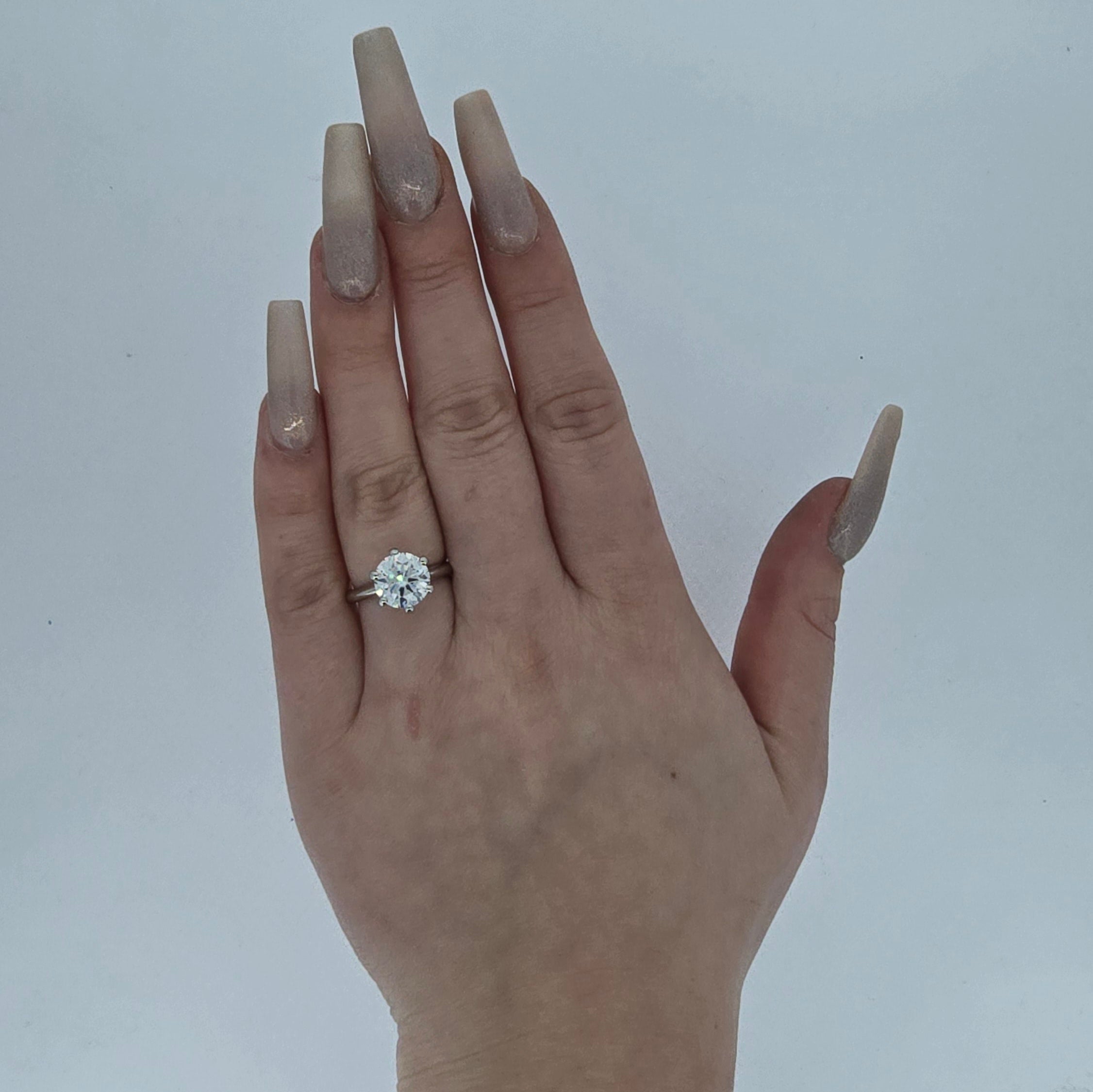 IGI 3.03ct D/VVS2 LAB Diamond Solitaire set in Platinum