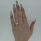 3.70ct G/SI Round Brilliant Cut Diamond Solitaire Ring with Tapered Baguette Shoulders Set in Platinum