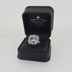 3.70ct Aquamarine & Diamond Ring Set in Platinum