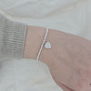 Expanding Silver Forever Love Heart Charm Bracelet (925 Silver)