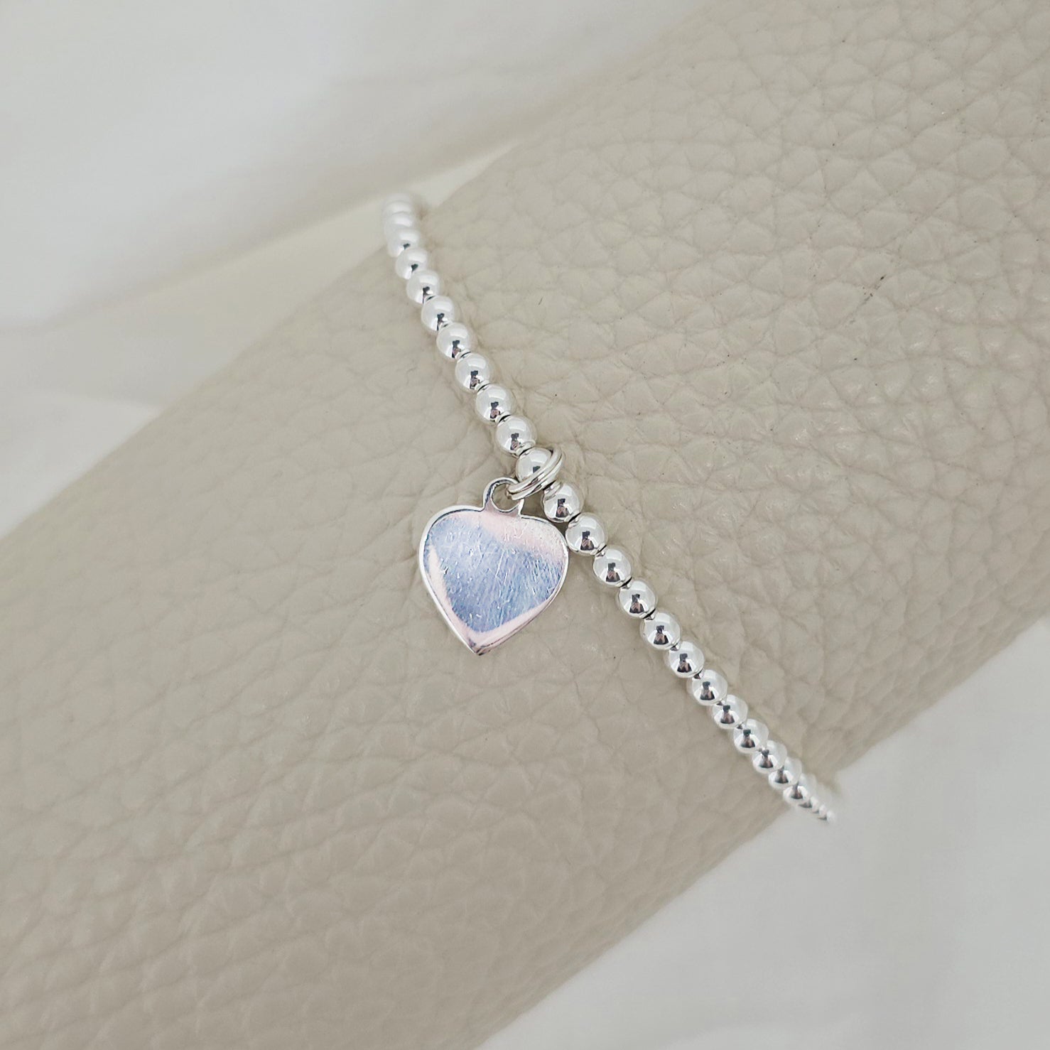 Expanding Silver Forever Love Heart Charm Bracelet (925 Silver)