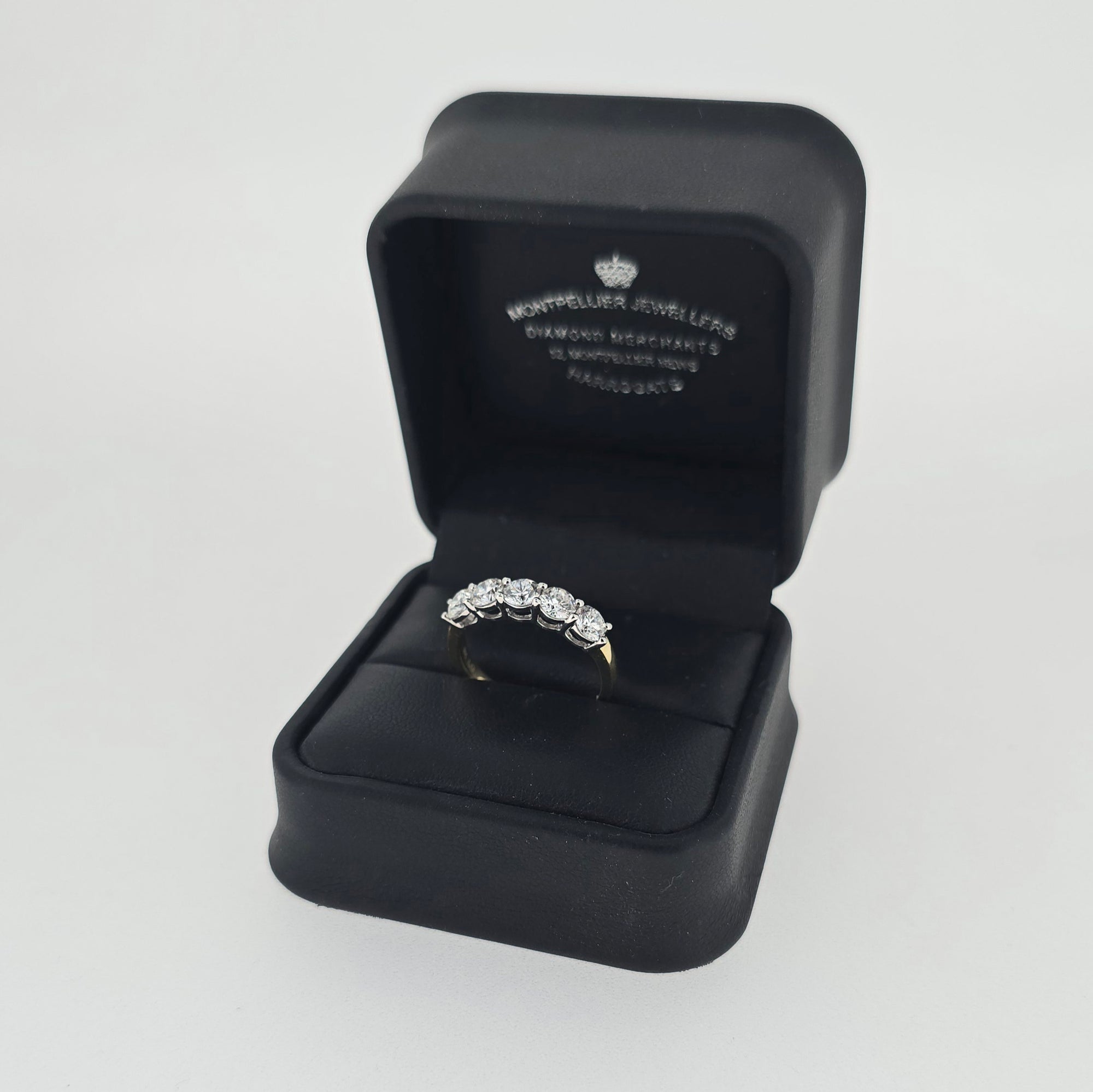 1.55ct F/VS LAB Diamond 5 Stone Ring Set In 9ct Gold