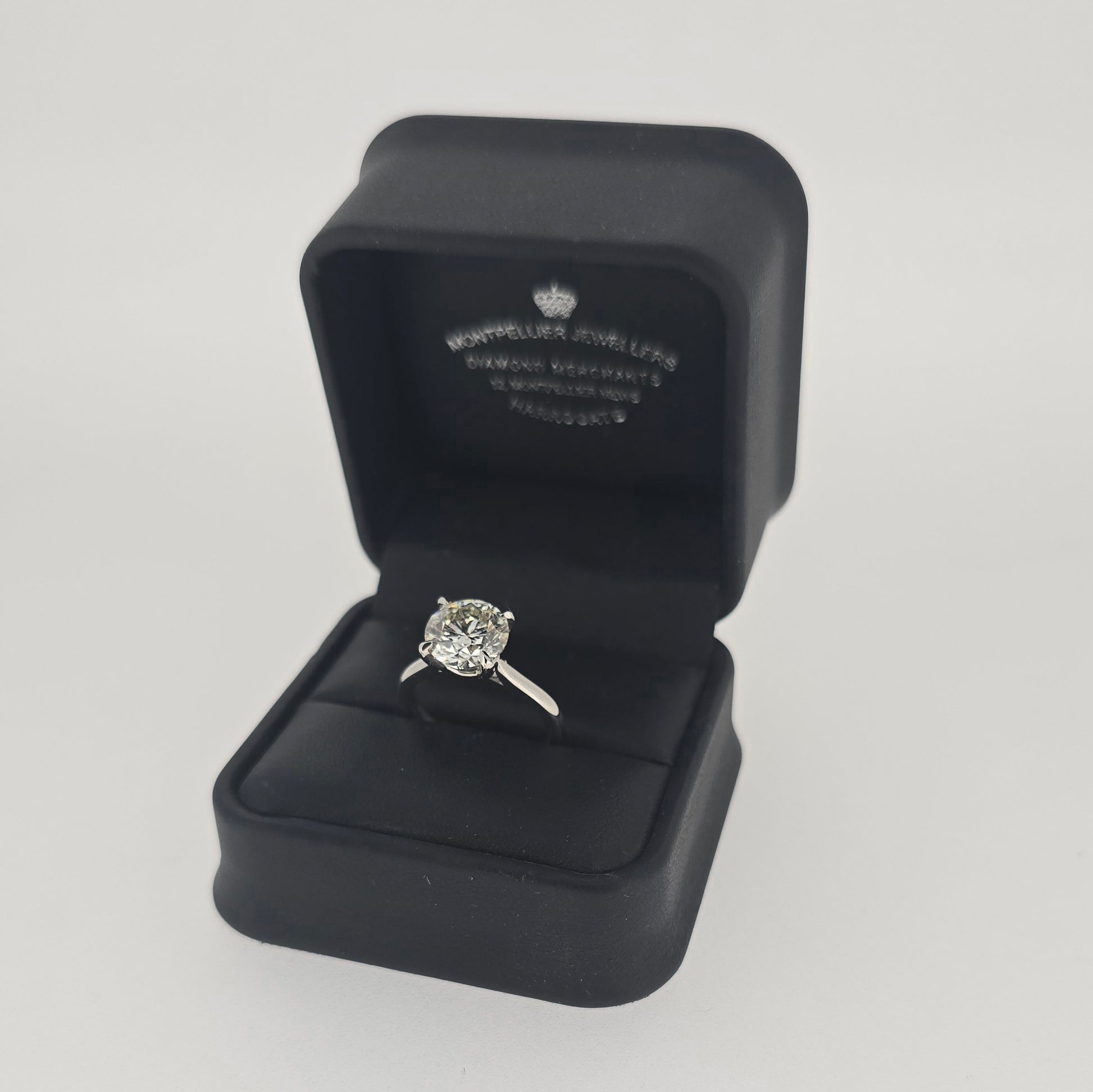 GIA 3.00ct L/I1 Round Brilliant Cut Diamond Solitaire set in Platinum