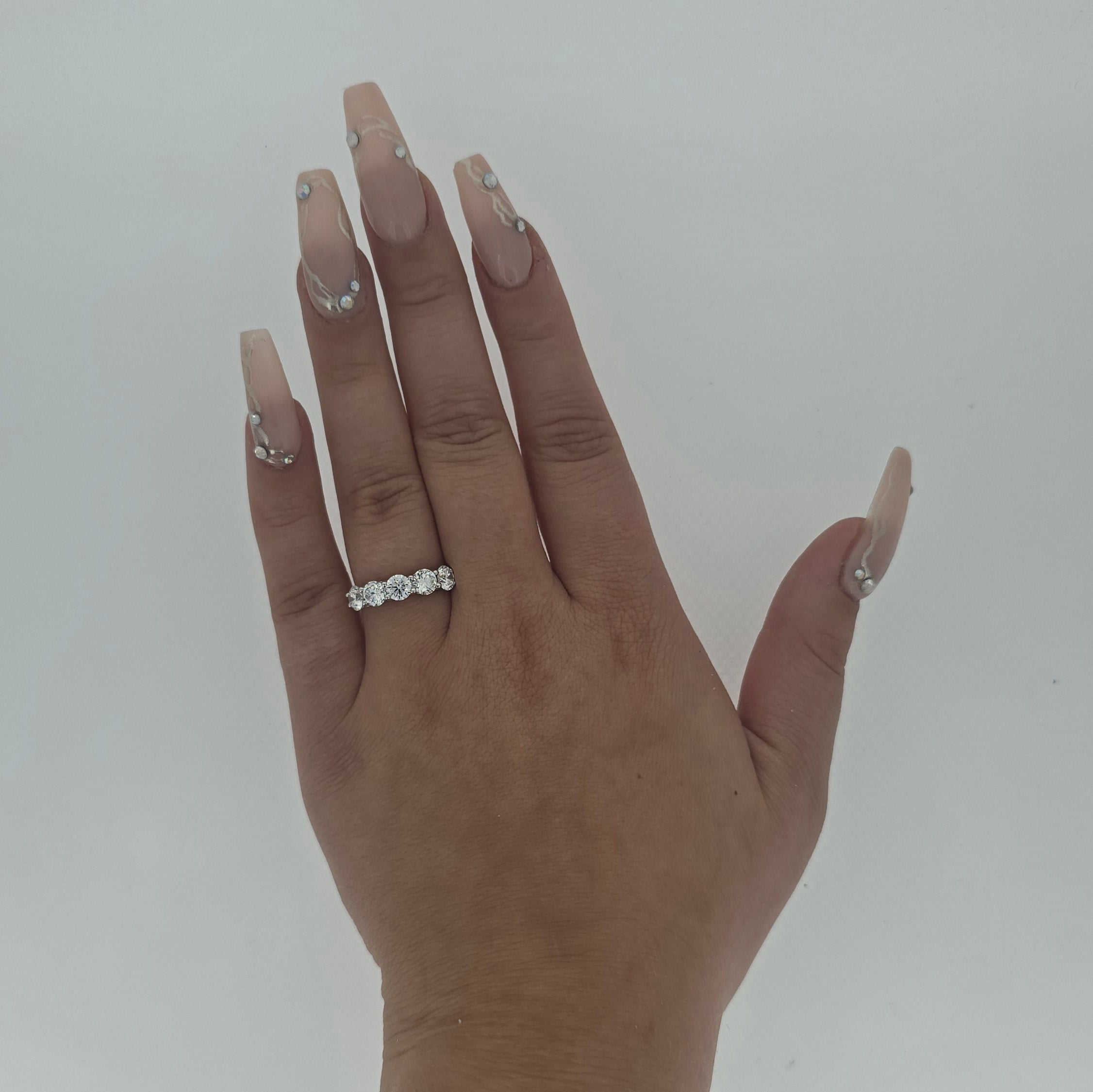 2.01ct F/VS LAB Diamond 5 Stone Ring Set In Yellow Gold - Montpellier Jewellers