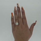 5.23ct M/SI Round Brilliant Cut Diamond Solitaire set in 18ct Gold with Diamond Shoulders