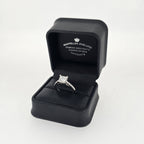 1.53ct D/VS2 LAB Princess Cut Diamond Ring with Diamond Shoulders set in Platinum