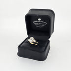 2.02ct D/VS2 Oval Cut LAB Diamond Ring with Pear Shape Side Stones Set in 18ct Yellow Gold