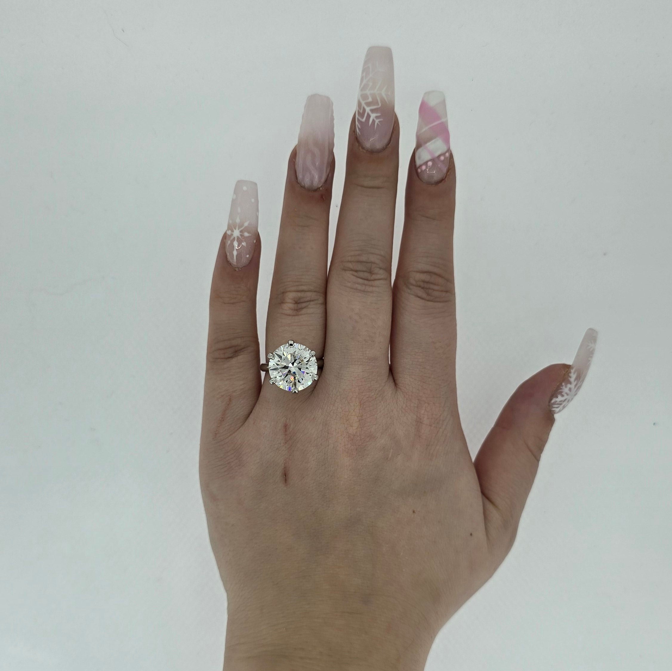 10.02ct Round Brilliant Cut Diamond Solitaire Set in Platinum - Montpellier Jewellers