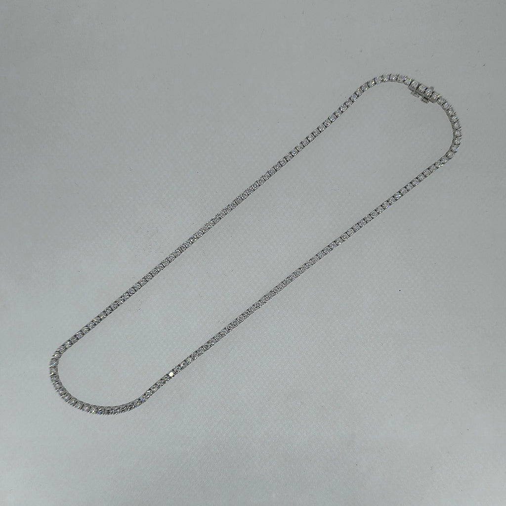 15ct LAB Diamond Tennis Necklace Set in 9ct White Gold