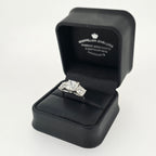 5.50ct F/VS1 Square Cushion Cut LAB Diamond Solitaire 3 Stone Ring Set in White Gold