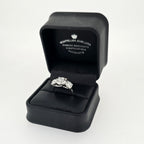 3.54ct F/VS1 Round Brilliant Cut LAB Diamond Solitaire 3 Stone Ring Set in White Gold