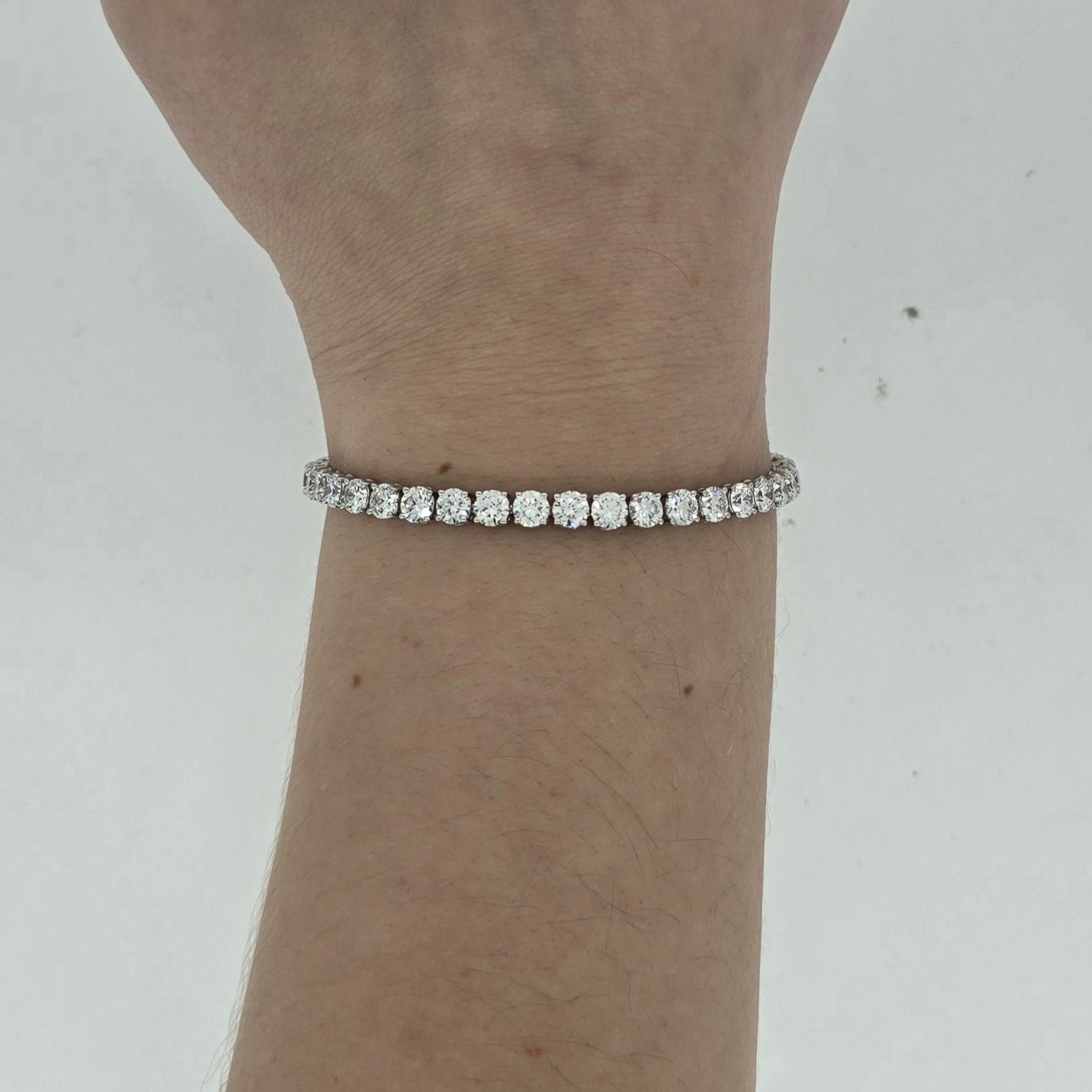 10.03ct LAB Diamond Line Bracelet Set in White Gold - Montpellier Jewellers