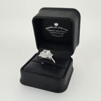 IGI 3.07ct D/VS1 Radiant Cut LAB Diamond Solitaire Ring with Trapezoid Side Stones Set in Platinum - Montpellier Jewellers