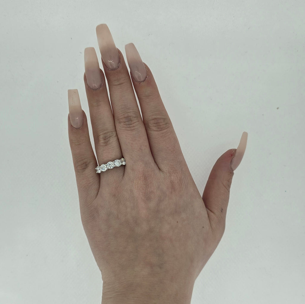 2.01ct F/VS LAB Diamond 5 Stone Ring Set In Platinum - Montpellier Jewellers