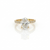 2ct Oval Lab Diamond Ring Set in Gold