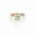 2ct Oval Lab Diamond Ring Set in Gold