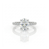 2ct Oval Lab diamond ring set in platinum
