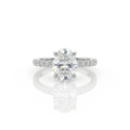 2ct Oval Lab diamond ring set in platinum