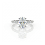 2ct Oval Lab diamond ring set in platinum