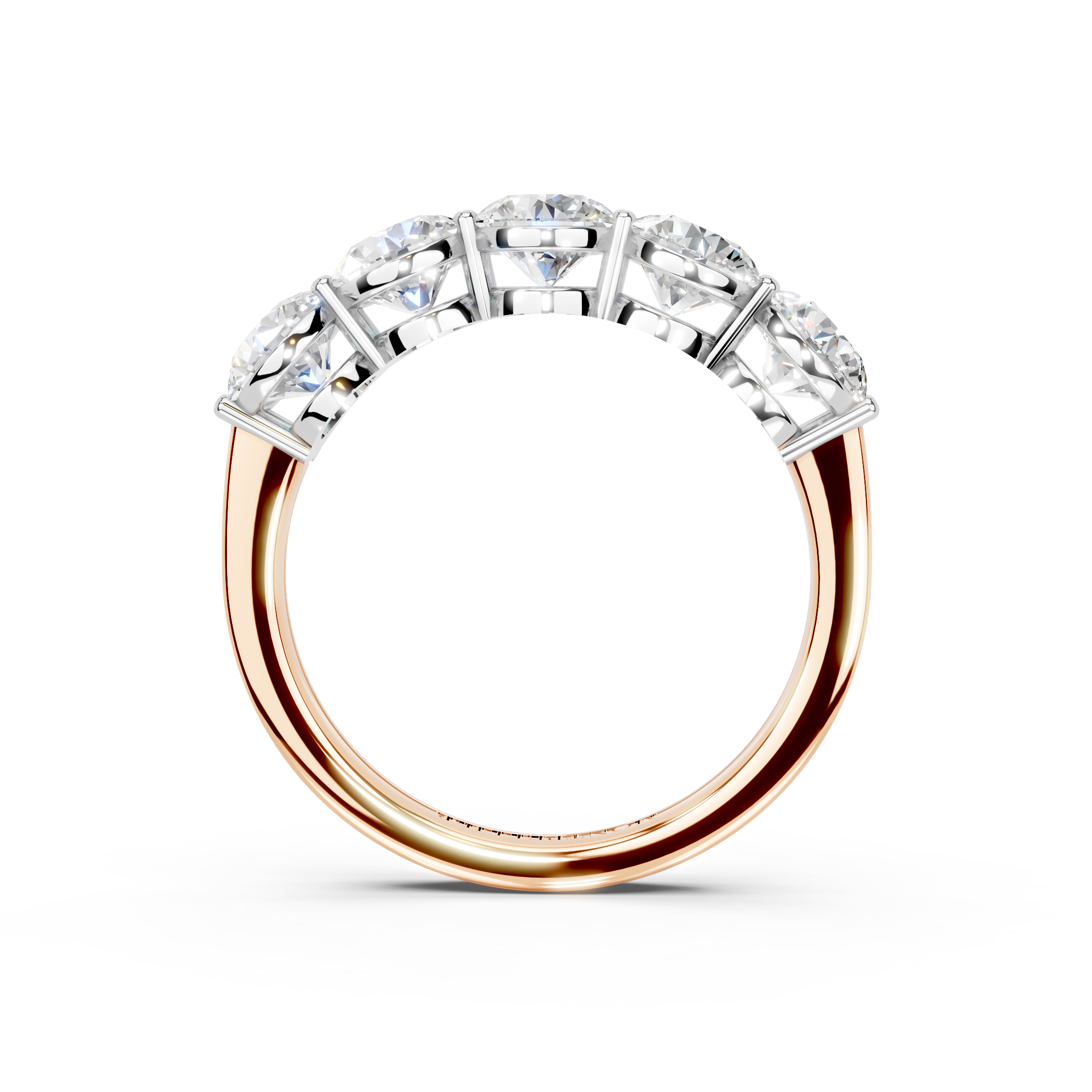 2.00ct Lab Grown 5 Stone Round Diamond Ring Platinum or 18ct Gold - The Montpellier Classic 5 Stone Ring