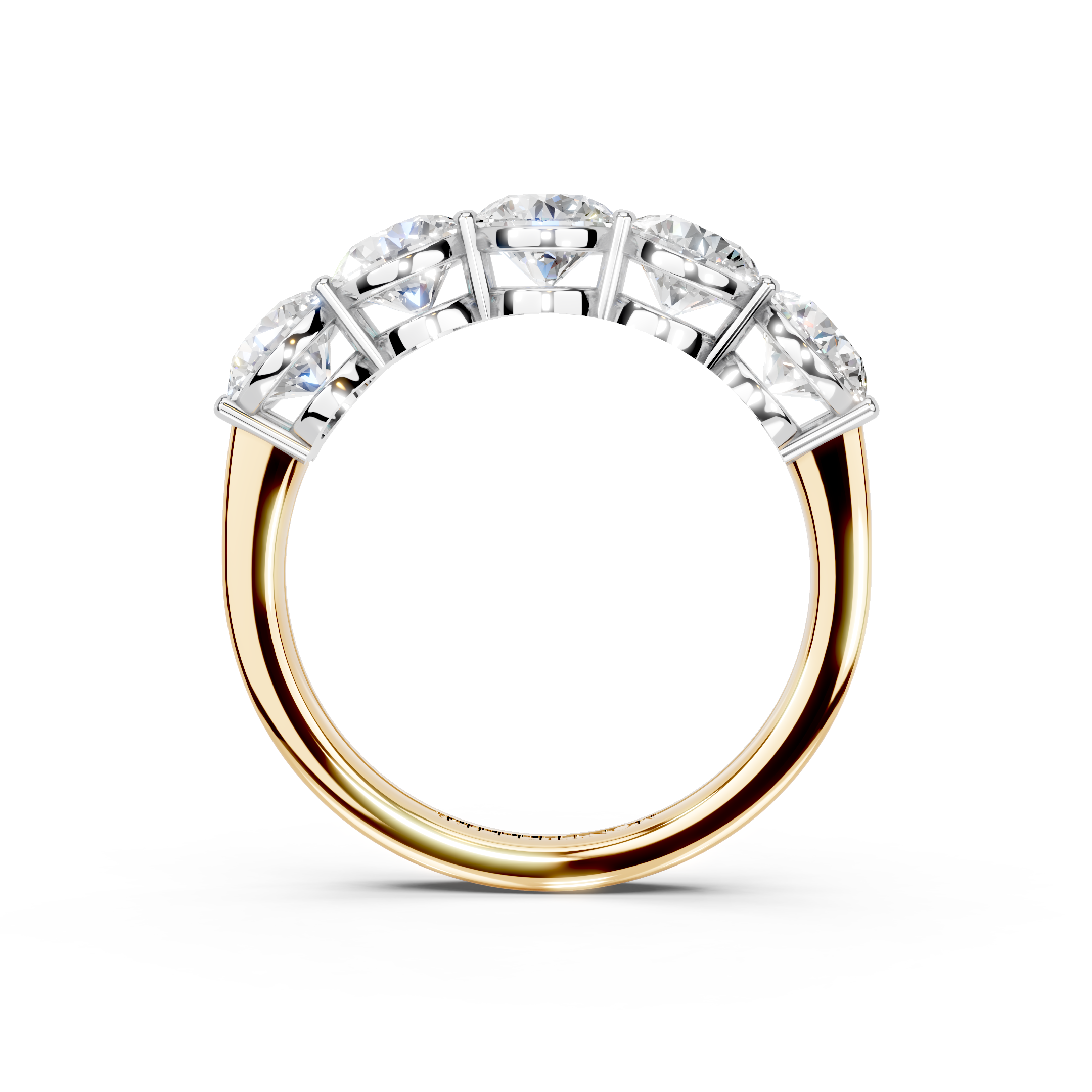 2.00ct Lab Grown 5 Stone Round Diamond Ring Platinum or 18ct Gold - The Montpellier Classic 5 Stone Ring