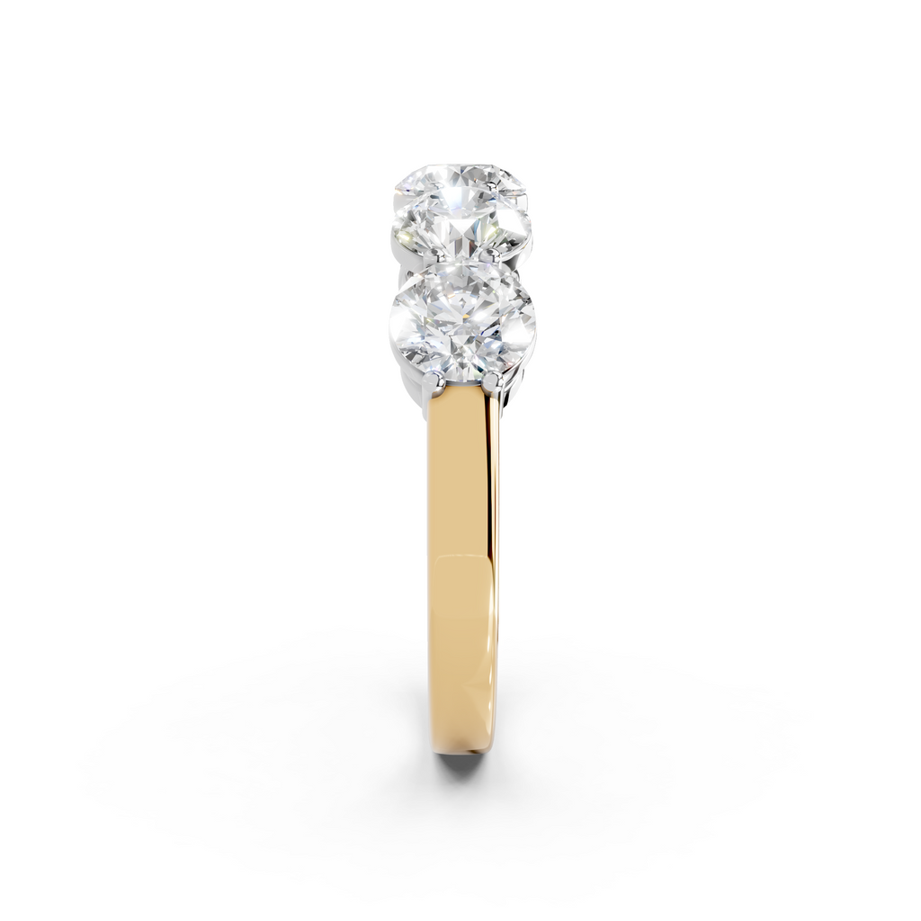 2.00ct Lab Grown 5 Stone Round Diamond Ring Platinum or 18ct Gold - The Montpellier Classic 5 Stone Ring