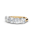 2.00ct Lab Grown 5 Stone Round Diamond Ring Platinum or 18ct Gold - The Montpellier Classic 5 Stone Ring