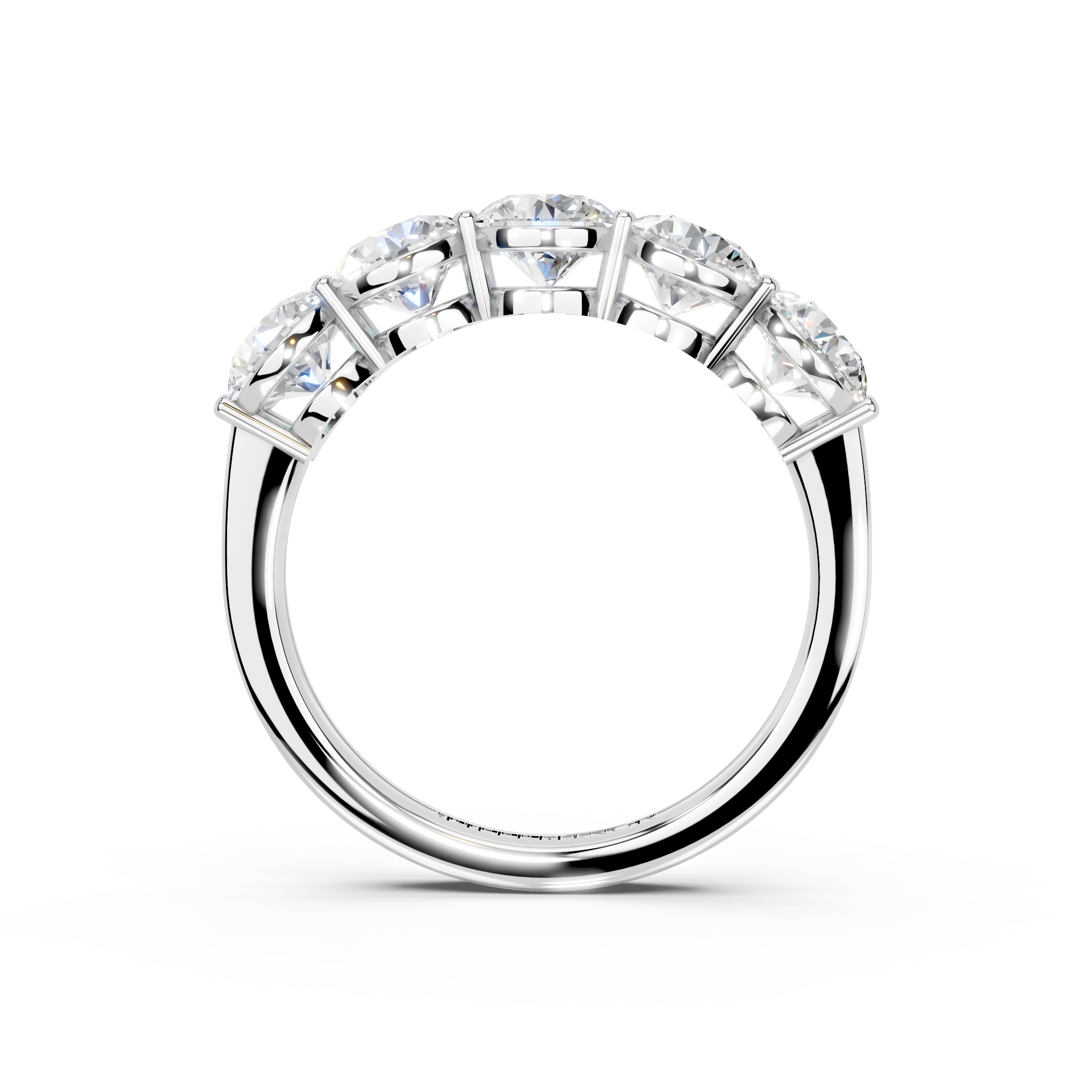 2.00ct Lab Grown 5 Stone Round Diamond Ring Platinum or 18ct Gold - The Montpellier Classic 5 Stone Ring