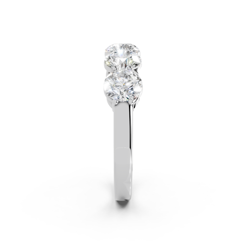 2.00ct Lab Grown 5 Stone Round Diamond Ring Platinum or 18ct Gold - The Montpellier Classic 5 Stone Ring