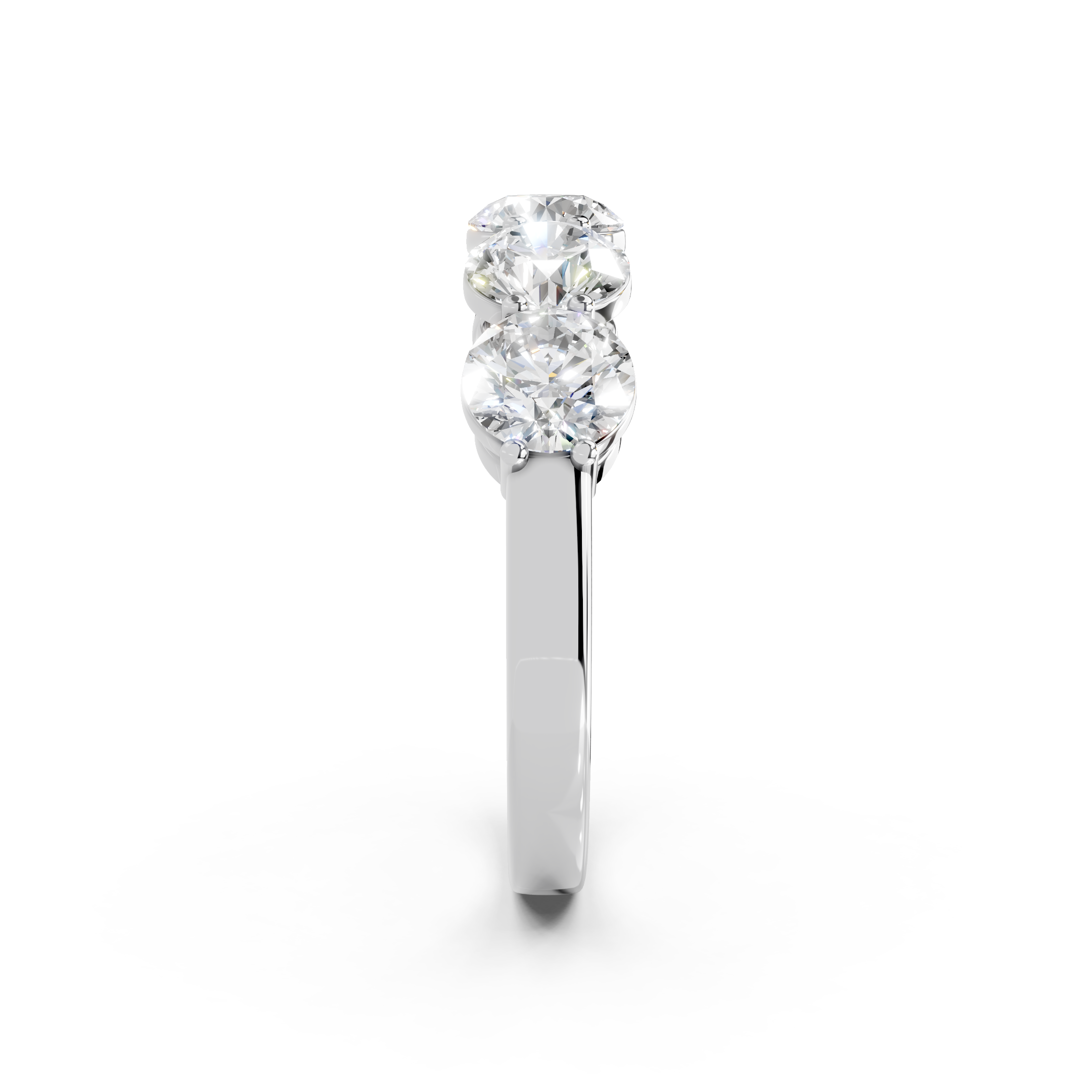 2.00ct Lab Grown 5 Stone Round Diamond Ring Platinum or 18ct Gold - The Montpellier Classic 5 Stone Ring