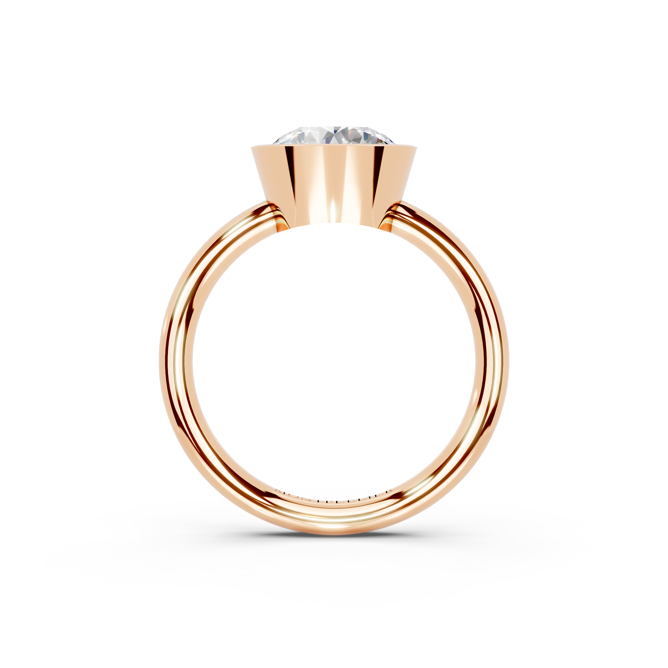 IGI 2.00ct Lab Grown Round Bezel Set Diamond Solitaire Engagement Ring Platinum or 18ct Gold